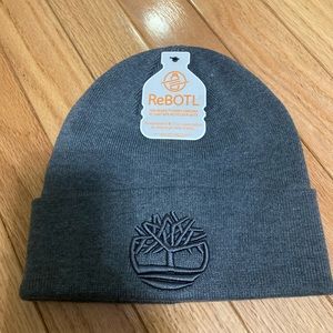 New Dark Grey Timberland Beanie Knit Hat